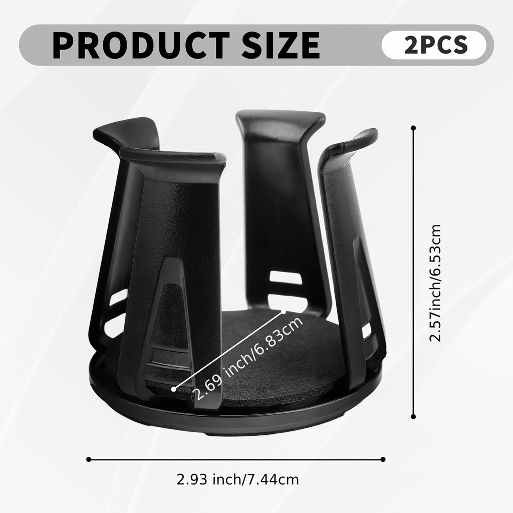 1/2 Pack Car Cup Holder Adapter, 2026 Upgraded Car Cup Holder Adapter with Self-Adjusting Clamping Arms, Built-in Adhesive for Securing Cups and Drinks, Essential Car Cup Holder Adapter