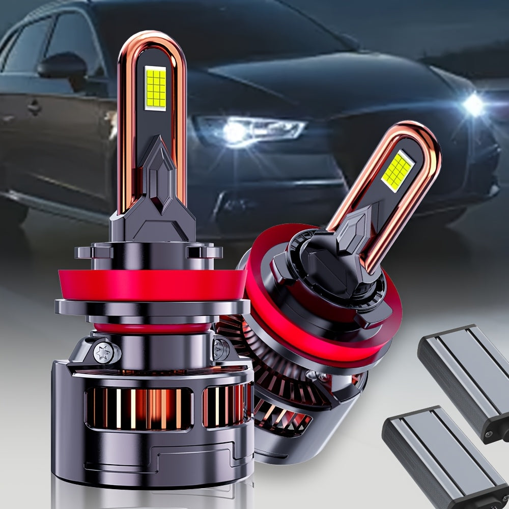 2-Pack H4 LED Car Headlight Bulbs | 60,000 Lumens, 280W, Compatible with H1, H4/9003/HB2, H7/H18, H11/H9/H8, 9005/HB3, 9006/HB4