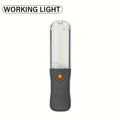 Rechargeable Work Light, Magnetic Flashlight with Hook, 360° Rotating & Folding Design, 5-Mode LED Work Light, Mechanical Lighting Lamp for Car Repair, Garage, Camping & Emergency
