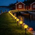 Outdoor Solar Courtyard Light, 10-LED Star Solar Courtyard Light, Outdoor Decorative LED Light, Suitable for Outdoor Garden Path, Lawn Decoration, Perfect for Valentine's Day, Mother's Day, New Year and Ramadan Decoration
