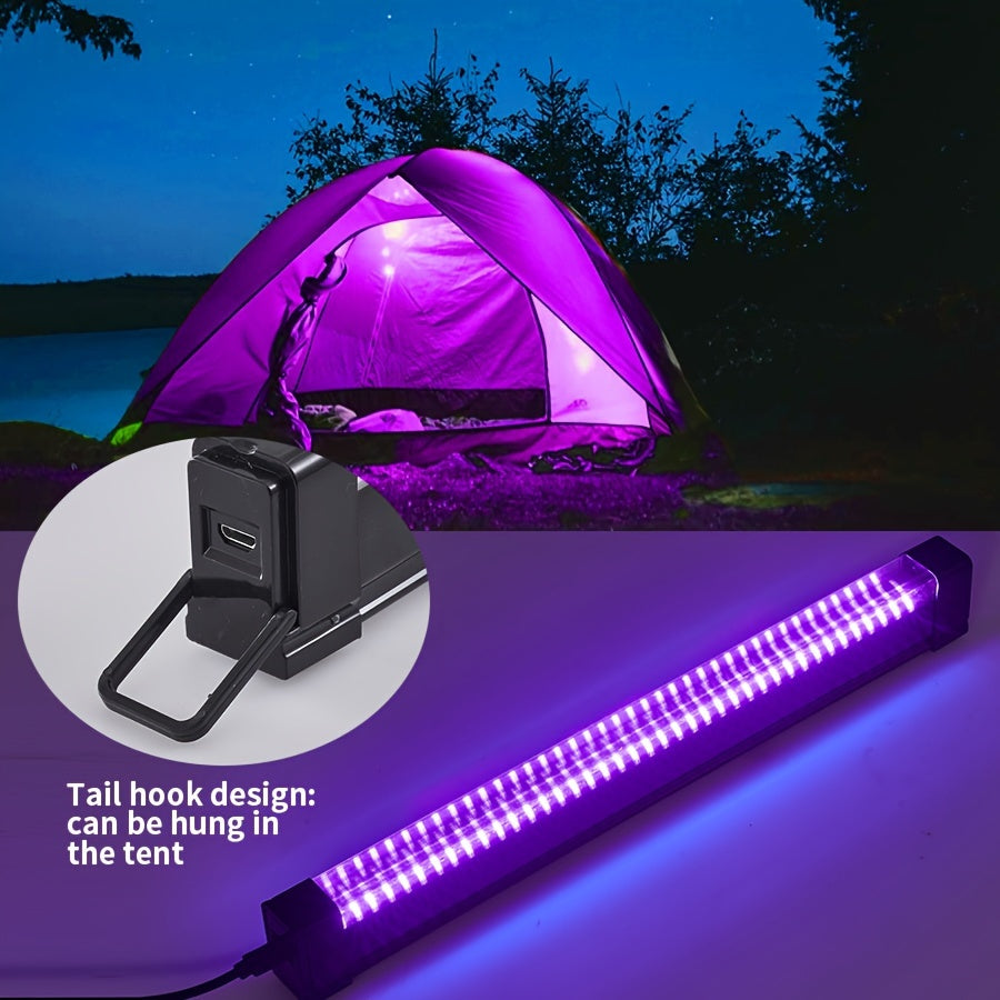 3-pack black light strip, 12W 12.6-inch USB UV light tube, suitable for Halloween/Christmas/Valentine‘s Day glow party supplies, room decoration, body painting, urine detection