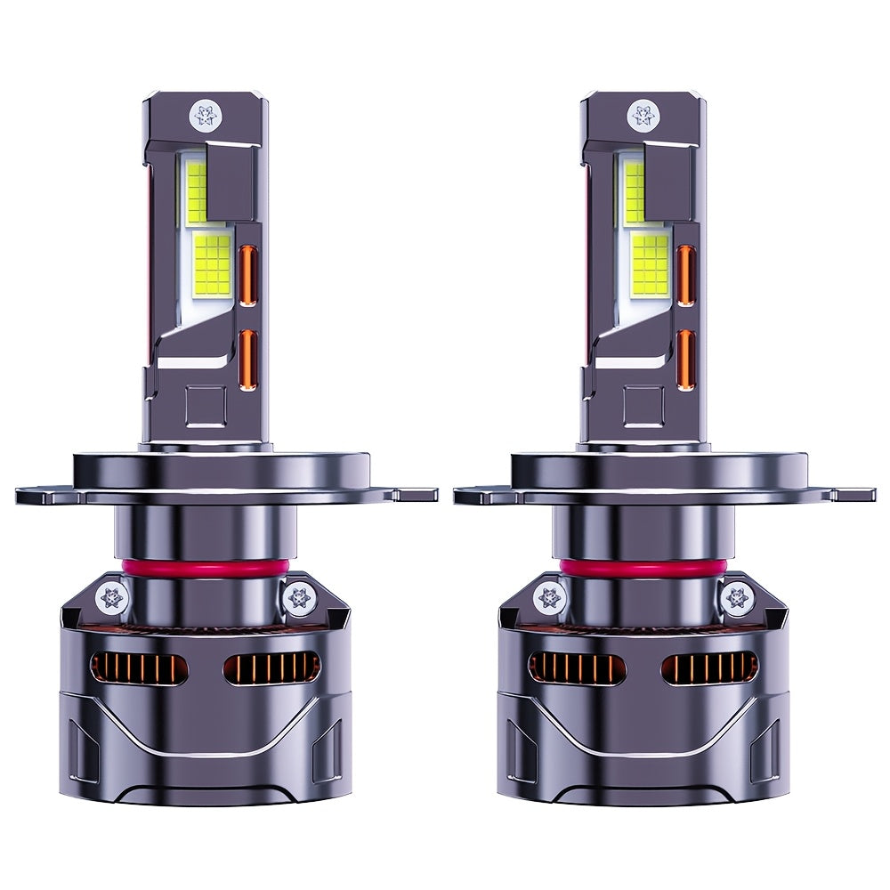 2-Pack Car LED Headlights - 380W, 600,000 Lumens, 1200% Brightness Increase, H1, H4, 9003, HB2, H7, H18, H11, H9, H8, 12V-24V, External Driver, High/Low Beam and Fog Light, Plug-and-Play, No Battery Needed. H11 Car LED Headlights