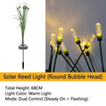 1 Pack Solar Reed Light LED, Energy Saving Outdoor Garden Lighting, Semi-Flush Mount Acrylic Bubble Light with Light Sensor, Dual Lighting Modes, No Remote Control, Installation Hardware Included