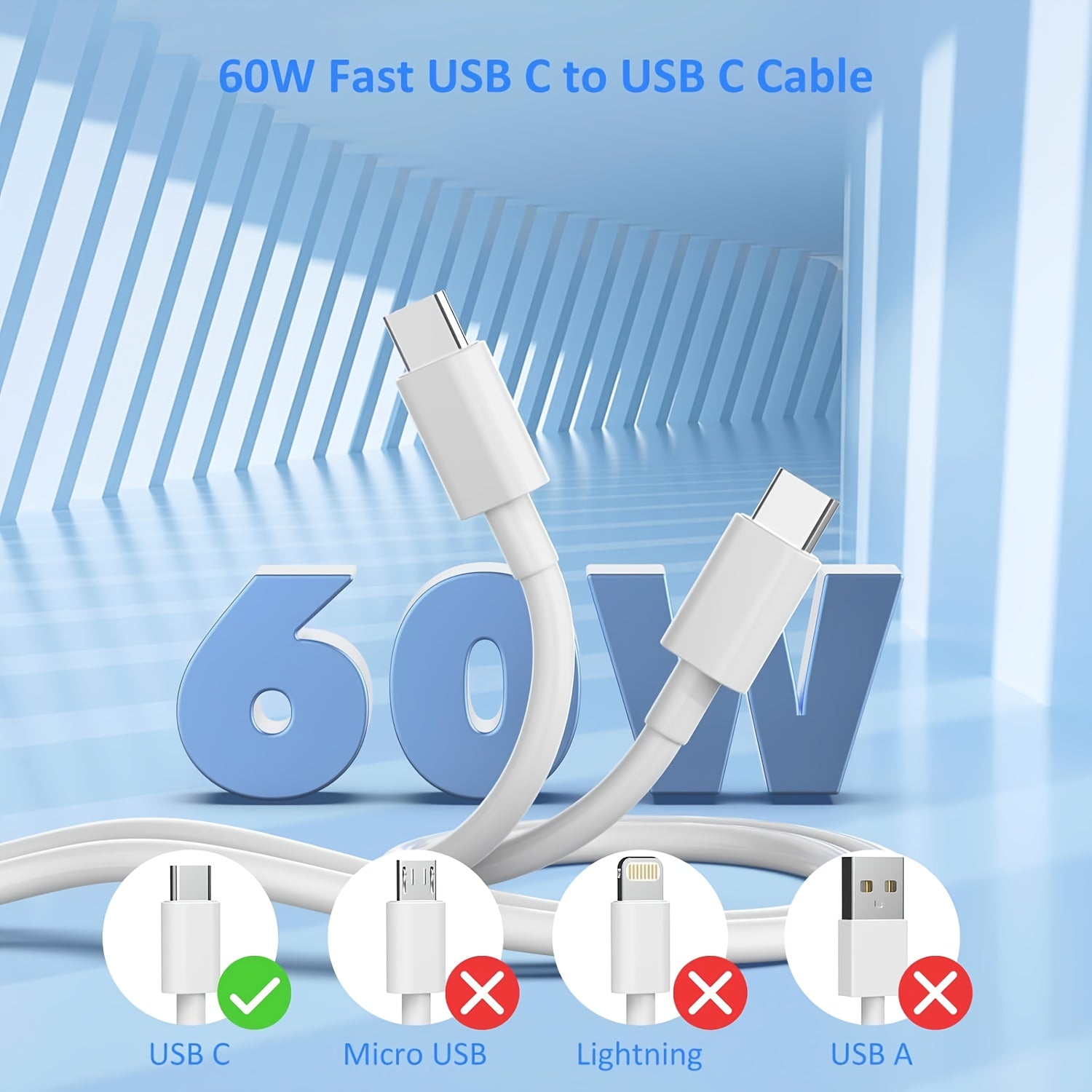 20W PD Fast Charger 4-Pack & 6-Pack Available, USB C Wall Charger with 6ft Cord for iPhone 16/15 Series, iPad, Samsung S25 Ultra, Tablets & More