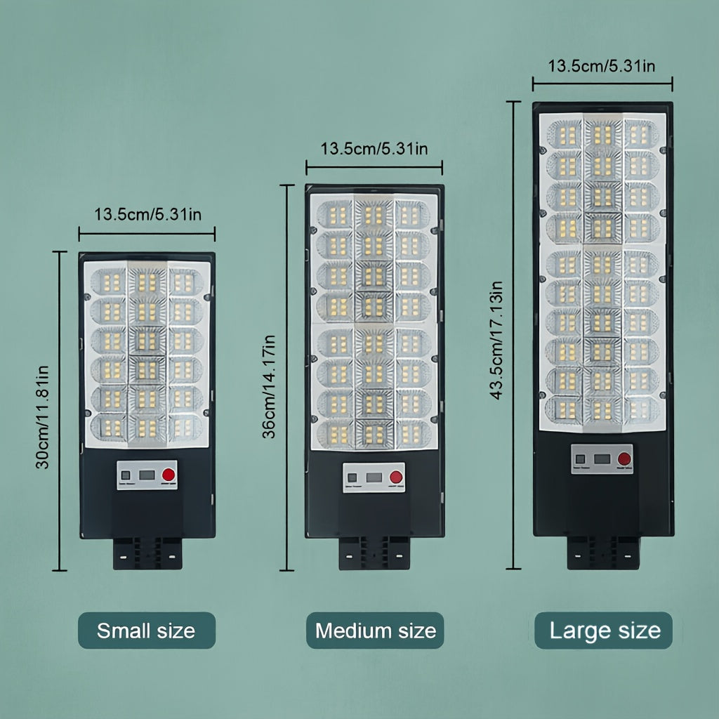 2 Pack Solar Street Light IP65 Waterproof LED Outdoor Solar Street Light Courtyard Light Remote Control / PIR Motion Sensor Street Light Perfect for Garden, Courtyard, Driveway, Corridor, Pool Security Lighting Zero Electricity Bill