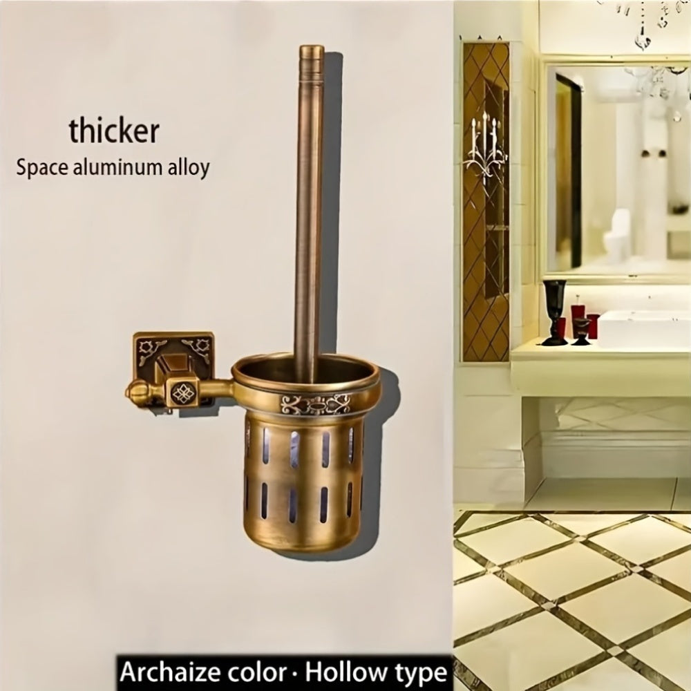 Wall Mount Toilet Brush Set - Home Design Focused on Reaching Hard-to-Reach Areas, Luxury & Flexible Cleaning, No Corner Missed in Bathroom