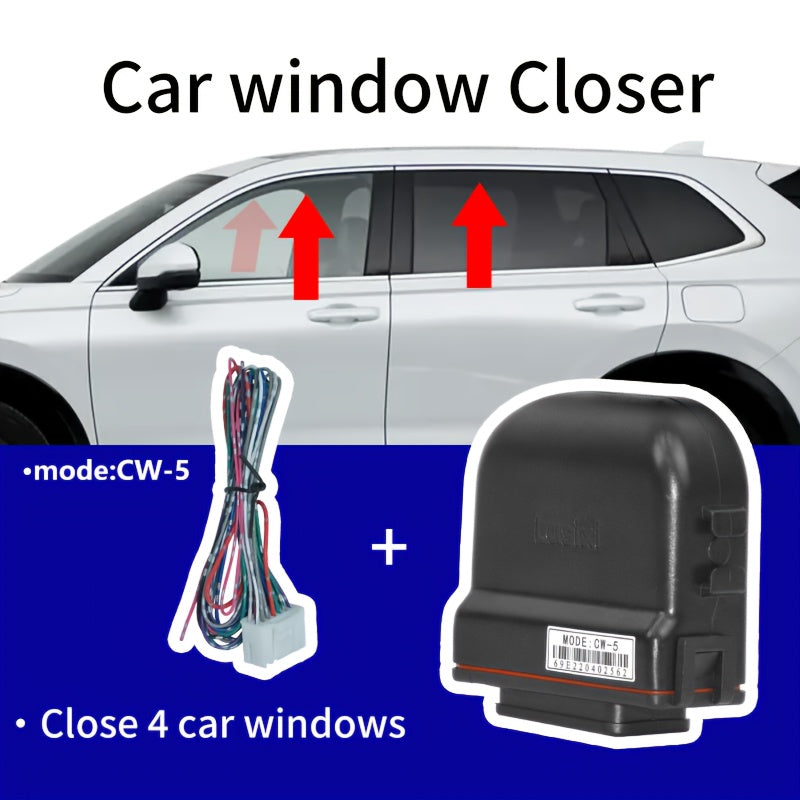 Lasixi 12V Car Power Window Regulator with Auto Close Lock - Universal Fit for All Models, Hardwired Installation, 4 Doors