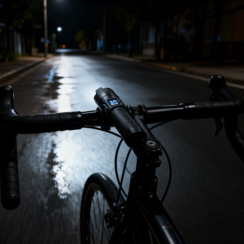 IPX6 Waterproof Flashlight with Clip, Multifunctional All-in-One Light, Power Outage & Night Riding Lighting, Easy Installation & Use, Adjustable Brightness Levels, Rechargeable, Perfect for Events and Camping