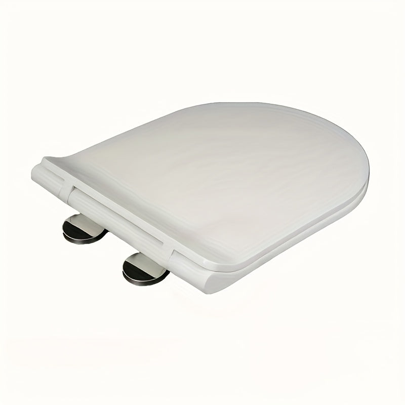 1Pc Toilet Lid & Tank Cover Set - Silent Closed Toilet Seat Cover, Durable PP Material, Easy On/Off, U-Shaped Design, Bathroom Comfort