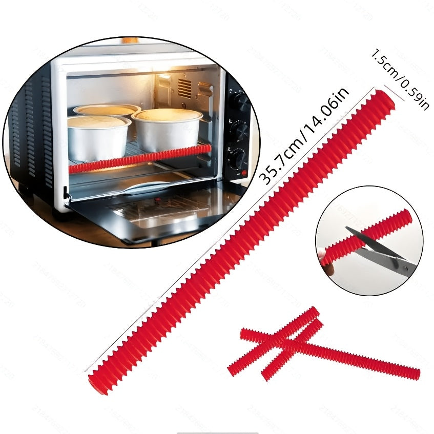 2/3 Pack Silicone Oven Rack Edge Protectors | Heat-Resistant, 14 Inch, Burn Protection, Oven-Safe Kitchen Tool, TIGERPOWER RV Kitchen Stove Enhancement Gear