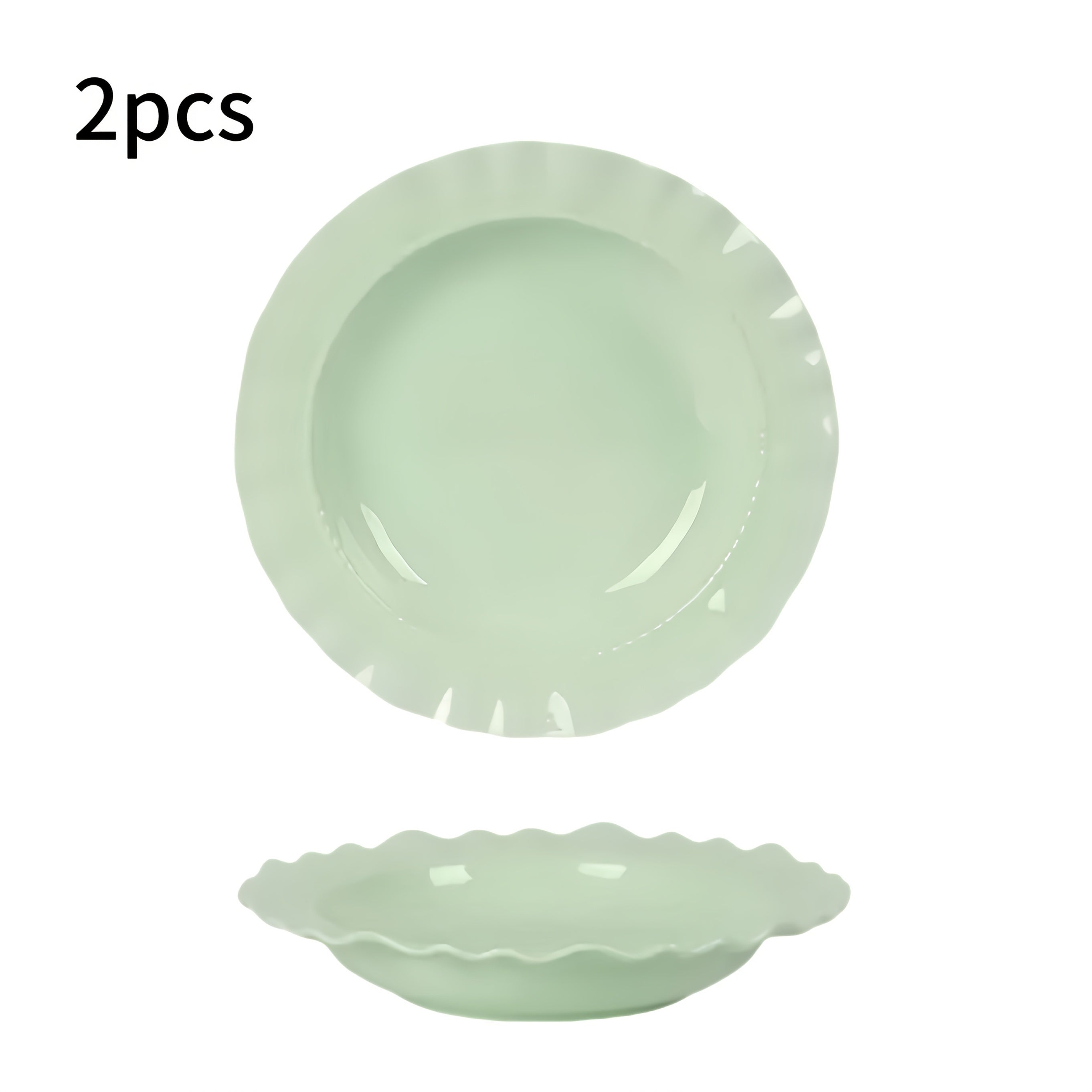 Cream-Style French Lace Western Dinner Plate, Reusable PP Plastic Home Tableware, Serving Plate, Soup Plate, Deep Plate & Bowl Set – Perfect for Cold Dishes, Deli, Desserts, Party Food, Stackable Storage