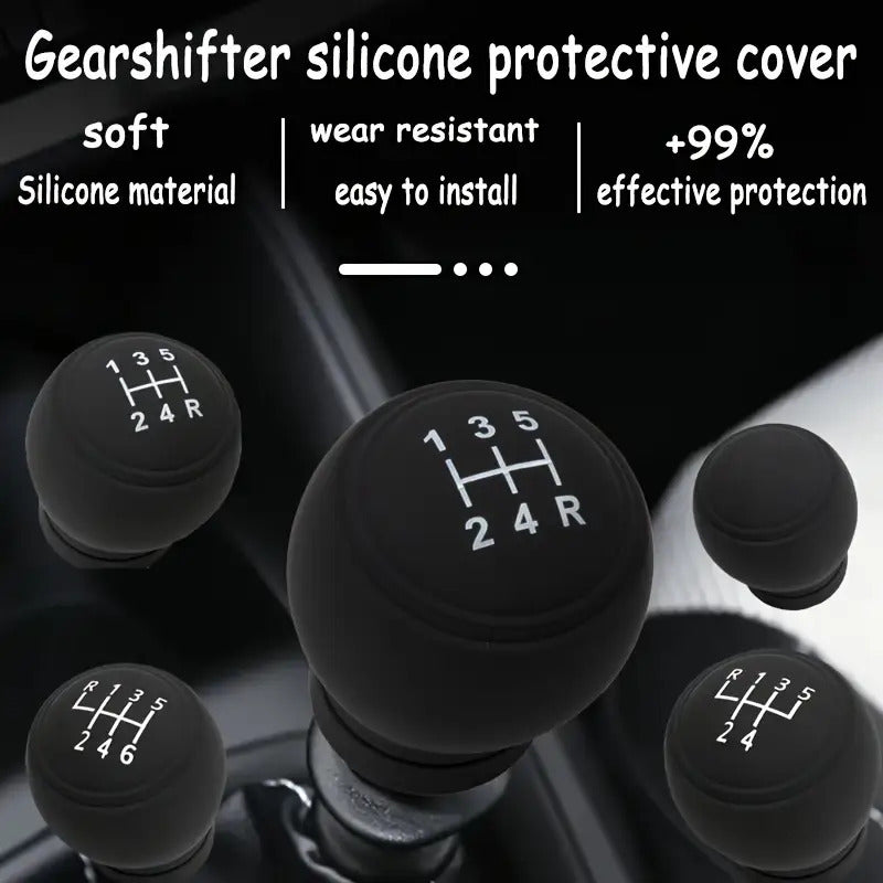 1pc Silicone Gear Shift Lever Cover – for 5-Speed / 6-Speed Manual Transmission, Anti-Slip Protective Grip (99% Effective) – Easy Installation, Durable Soft Auto Interior Accessory, Fits Sedans, Trucks & SUVs, Car Gear Shift Paddle Cover