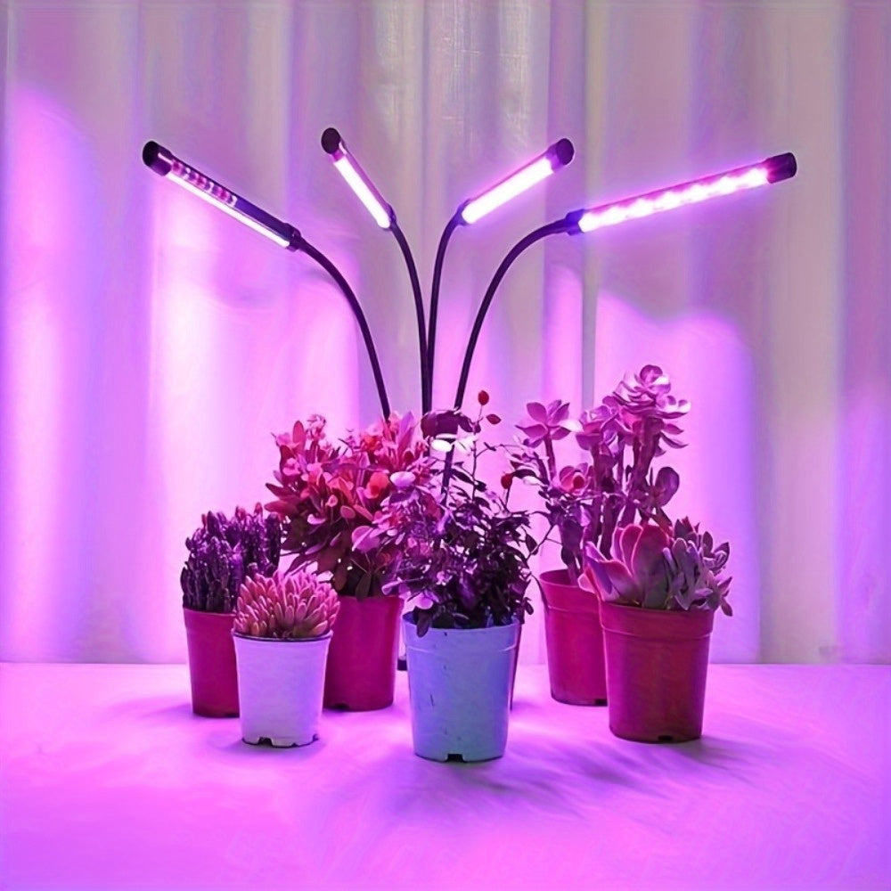 1Pcs Smart Gardening Assistant Full Spectrum Plant Grow Light USB Powered Timing Switch 360° Rotatable Arm Anti-Leggy Grow Lamp for Succulents Vegetables Flowers Ideal for Home Balcony Planting
