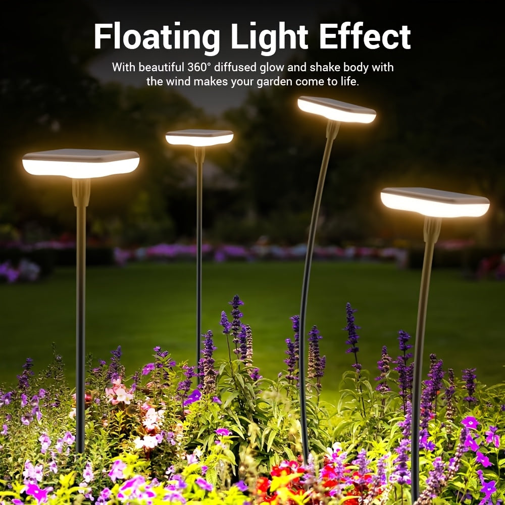 4/8-Piece - LED Solar Light, Outdoor LED Lawn Atmosphere Light, Solar Powered, 1000mAh Battery Capacity, IP65 Outdoor Courtyard Light, Easy Installation, Suitable for Courtyard, Porch, Lawn, Garden Decoration