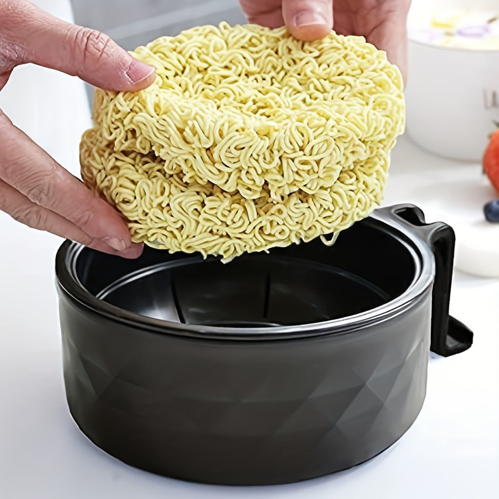 New Microwave-Safe Plastic Ramen Bowl Set – Instant Noodle Soup Cup with Chopsticks, Essential for Dorm Fast Food, Dishwasher Safe, Perfect for Home, Outdoor Picnics & Parties