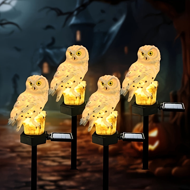 1 Piece Solar Garden Stake Light, Realistic LED Owl Lawn Light, Outdoor Landscape Lighting for Villas, Gardens, Parks, Pathways with Auto-Switching Function