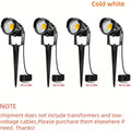 2/4/6/8/10 pcs low voltage LED landscape light | 6W, 12V-24V, outdoor Christmas spotlight, warm white, cool white, IP66 lighting lamp suitable for gardens, paths, walls, trees, flags