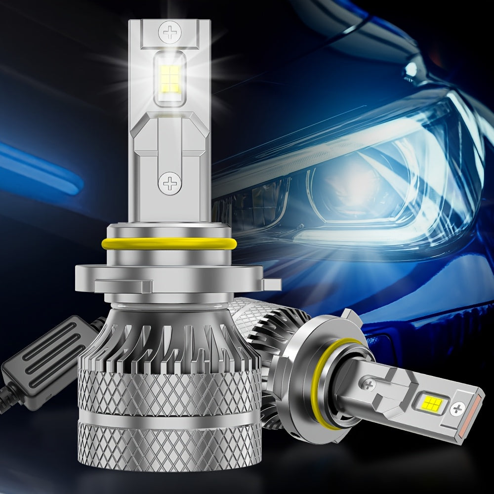 2 LED Headlight Bulbs H11/H8/H9 9005/HB3 9006/HB4 High Power 250W 6500K White Car Bulbs Can-Bus Error-Free, High/Low Beam, 800% Brightness Increase, Illumination Range 7874.02 Inches, Plug-and-Play, No Battery Included