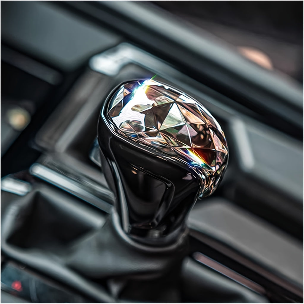 Compatible with Honda Civic 2022 2023 2024 2025 2026, Fits CRV HRV 2023-2026, Fits Accord 2018-2026, Accessories Car Center Console Gear Shift Knob Cover Trim - Crystal Style
