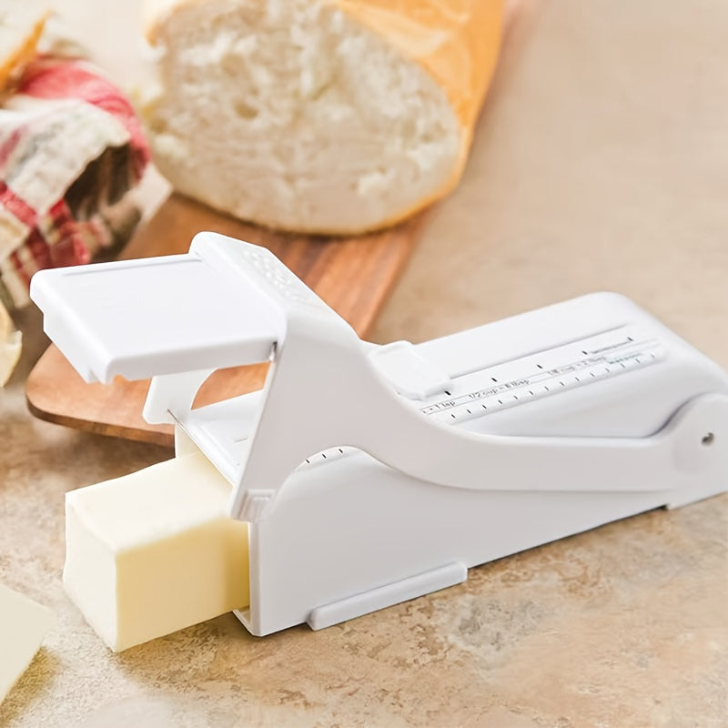 Handheld Butter & Cheese Slicer – White, Non-Slip, Easy to Clean, Kitchen Baking Gadget