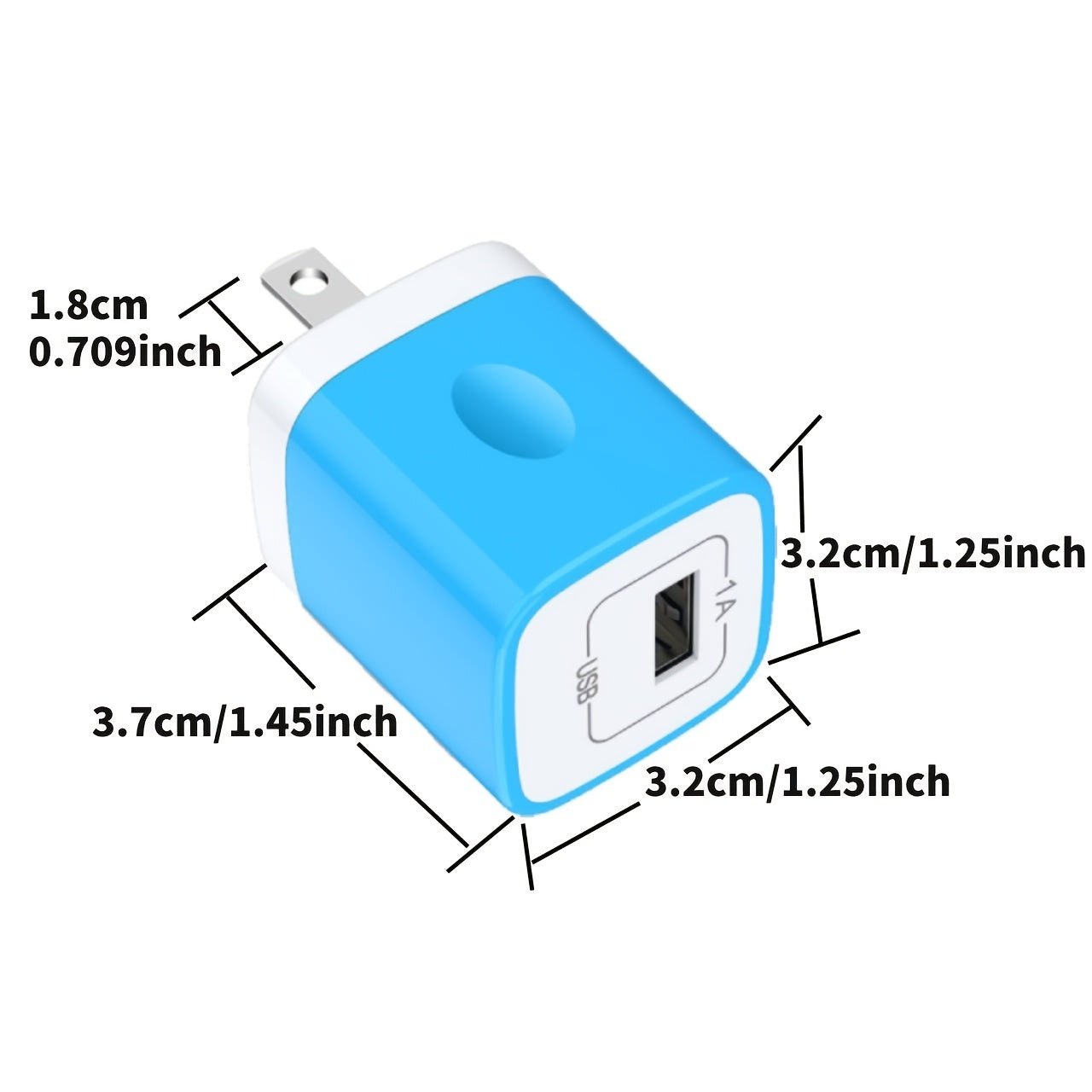 [5pcs-1Port 5W] USB Charger Wall Plug, Outlet AC Power Adapter Block Cube for iPhone, for iPad, for Samsung, for Android or Type A Phones Charge Multiple USB Hub Station Base