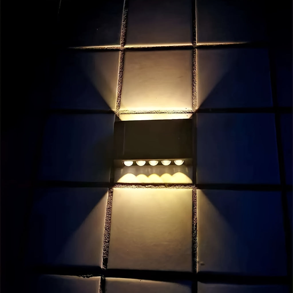 Solar Outdoor Lighting Lawn Step Stair Railing Decorative Path Light Wall Light Wall Washer Light Courtyard Home Light