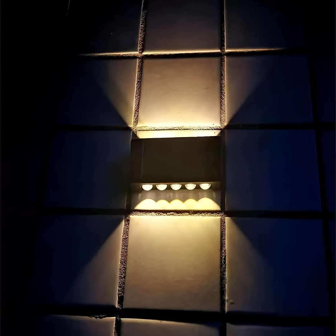 Solar Outdoor Lighting Lawn Step Stair Railing Decorative Path Light Wall Light Wall Washer Light Courtyard Home Light