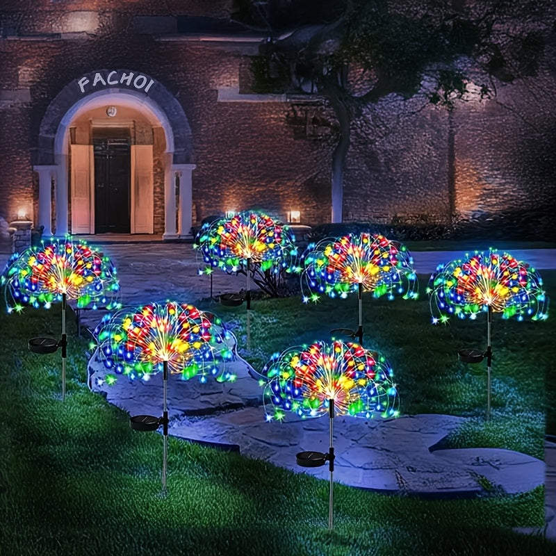 520 LED Solar Garden Light Solar Firework Light, 8 Modes Lighting Solar Light Outdoor Smart Light with Smart Sensor Switch, Perfect for Garden Courtyard, Walkway, Pathway, Party, Wedding Decoration, Optional 420/280/90 LEDs
