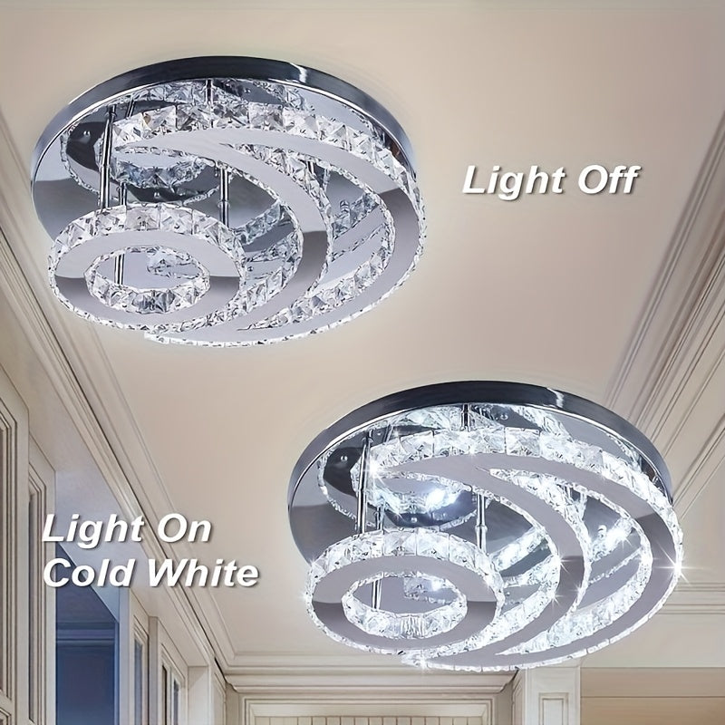 Light Fixture Ceiling Semi-Flush Mount LED Ceiling Light Suitable for Kitchen, Bedroom, Hallway and Dining Room 32W 15.75-Inch Base (White Light)