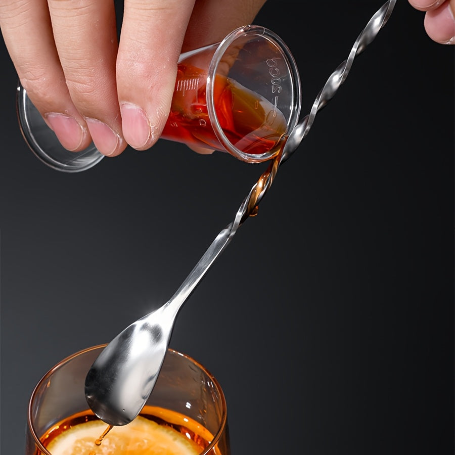 1/2Pcs Long Handle Stirring Spoon, Bar Spoon Mixing Layering Tool, Essential Bartender Accessory for Mixing Cocktails