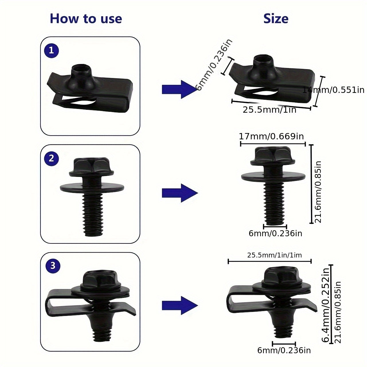1000-Piece Car Retainer Clip Assortment Kit – Durable ABS Auto Fasteners for Push-Type Edge, Bumper & Rivet Installation