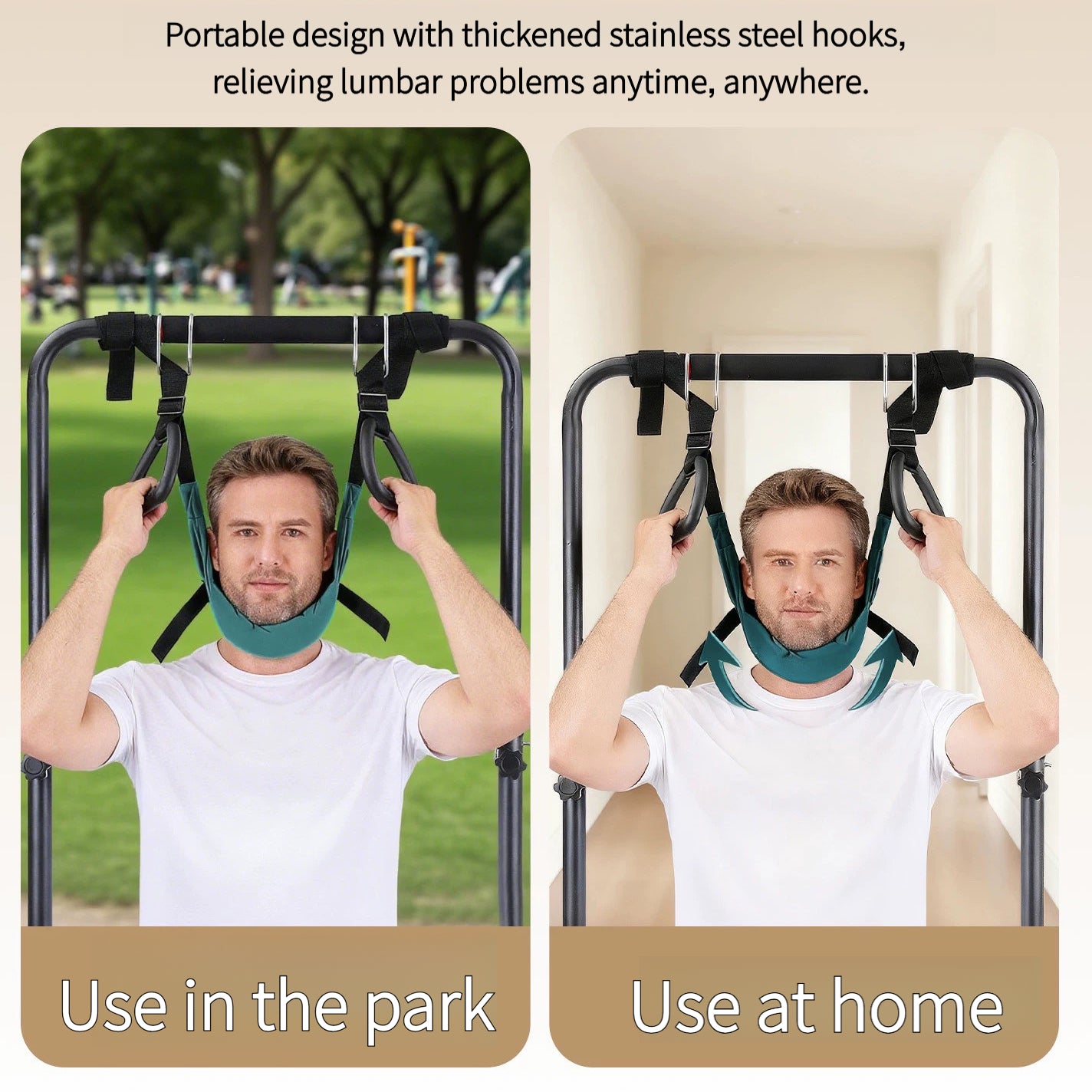 全域牵引放松带｜家用可调节门上悬挂器 颈背全身拉伸牵引 便携式运动恢复 筋膜放松装备