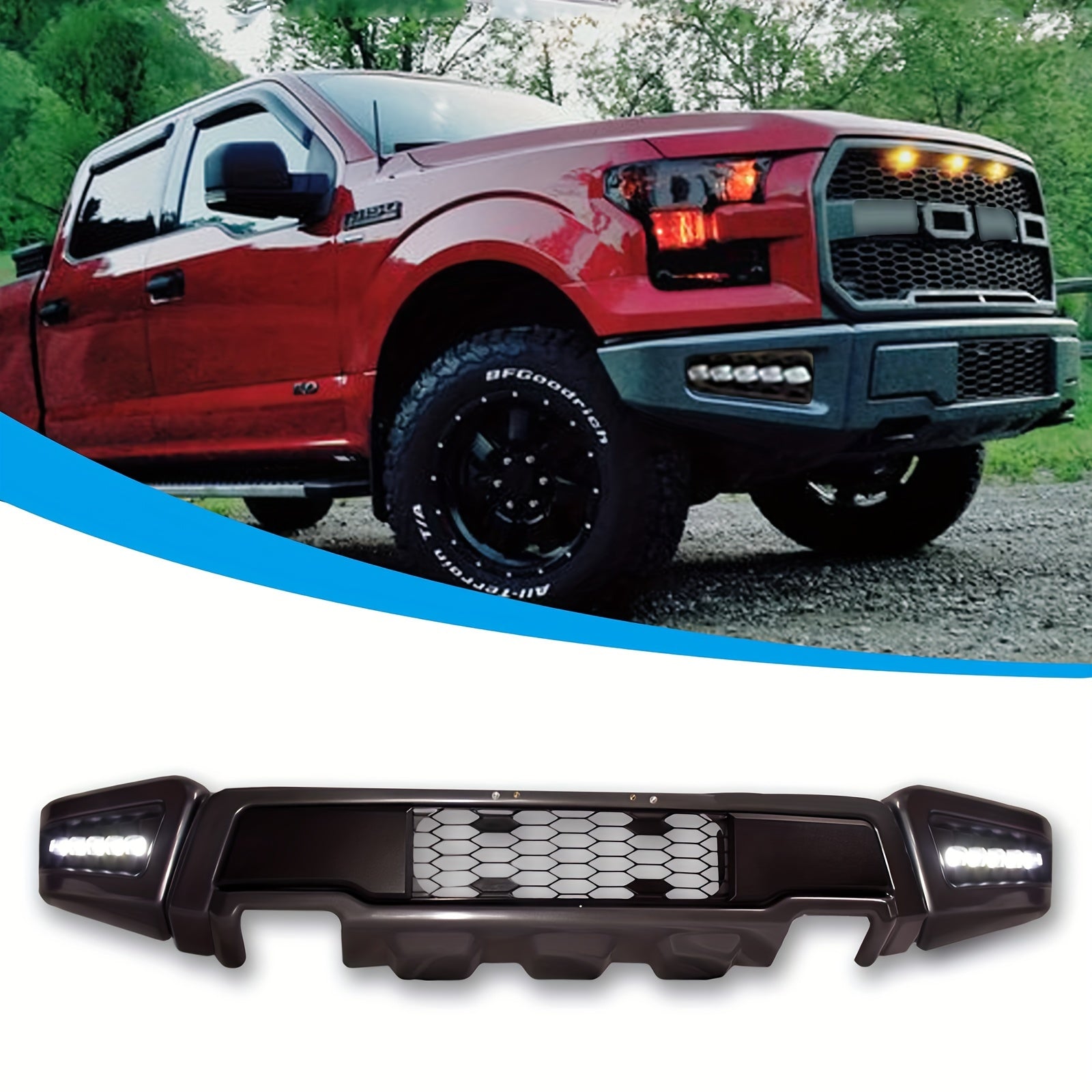 Front Bumper for Ford F150 2009-2014 & 2015-2017 (Charcoal Gray)