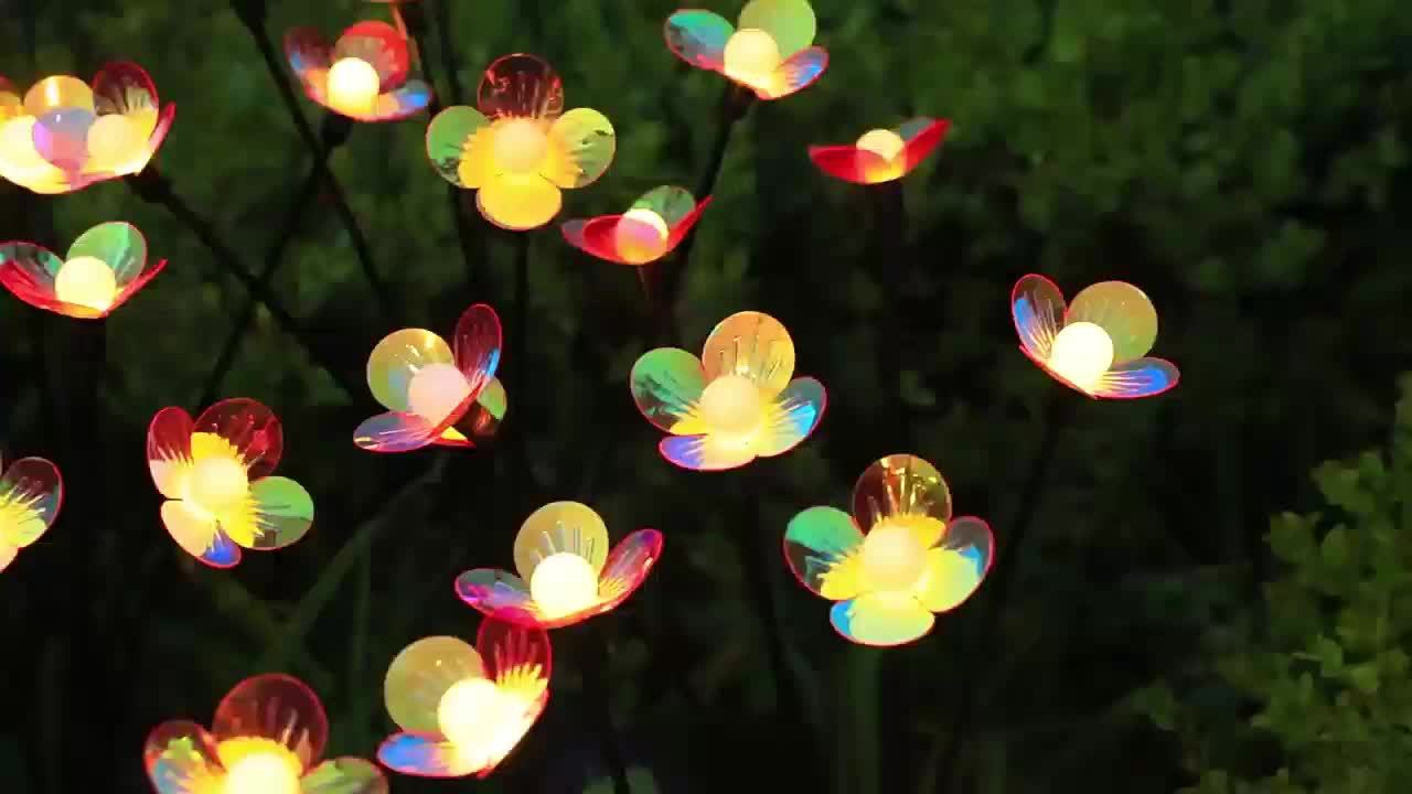 太阳能花园灯，户外婚礼浪漫氛围装饰灯，庭院景观聚光灯，适用于舞会、派个布景、篱笆、露台和节日装饰灯，家居装饰完美礼物