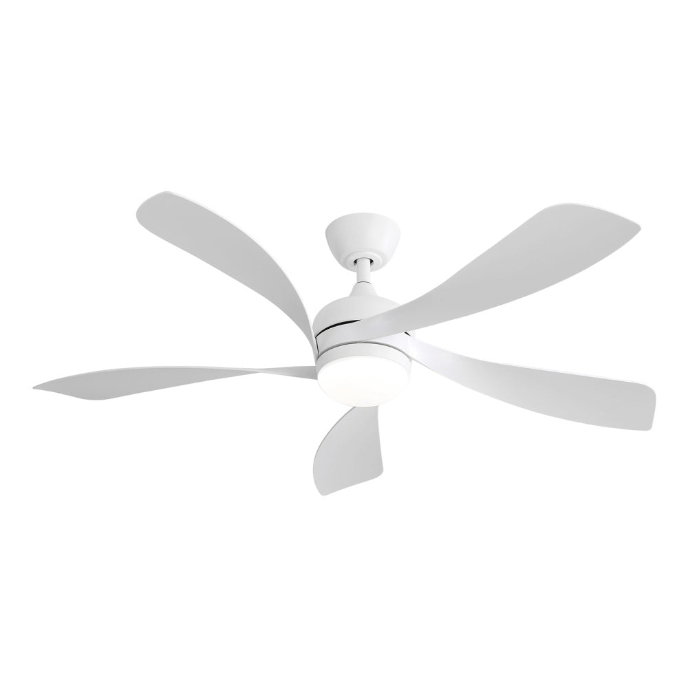 Sofucor 52 Inch Modern Ceiling Fan with Light, 3 Color Dimmable LED, 5 ABS Blades, Remote Control, Reversible DC Motor, Ideal for Room and Bedroom Decoration, Ceiling Fan with Light