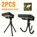 2PCS Commercial Street Solar Motion Sensor Light, Solar Wall Light with Foldable Flexible Bracket, 92LED Street Light, 3 Modes Auto On/Off, Security Lighting for Outdoor Tree Branches, Tents, Camping, Tables, Walls, Streets, Gardens