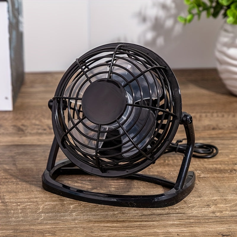 1 Pack USB Powered Mini Desktop Fan, Quiet Small Personal Cooling Fan for Office Dormitory Travel, Space-Saving Design No Battery Needed, Perfect for Laptop Bedside Use