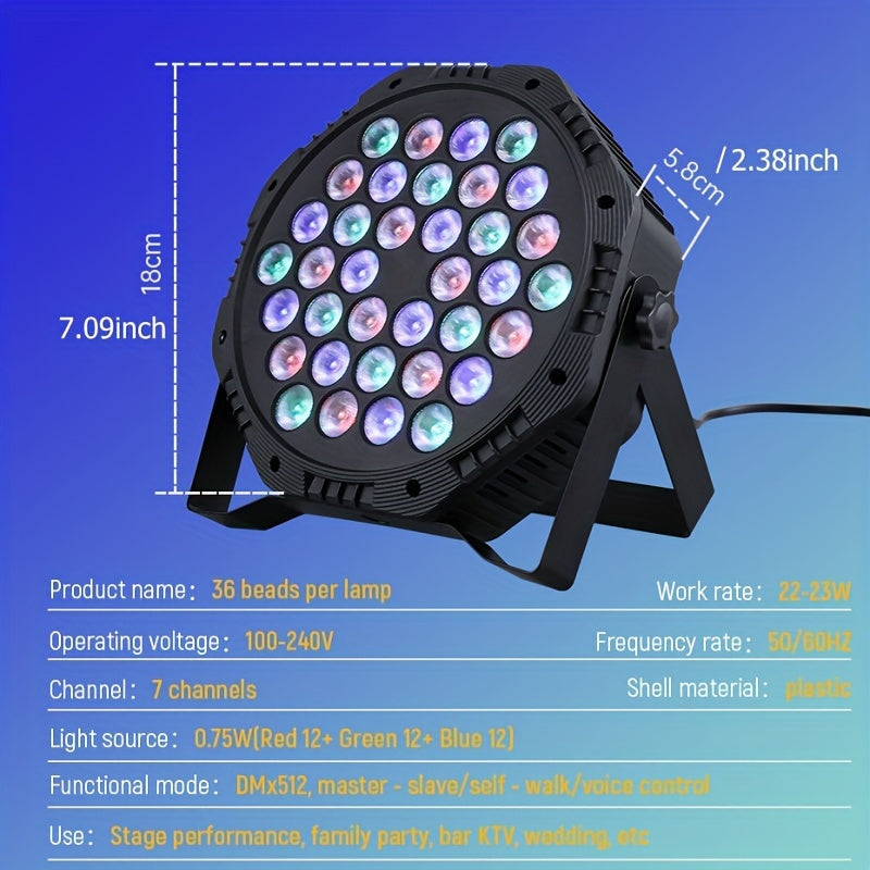 2/4/6-pack 36-LED disco light