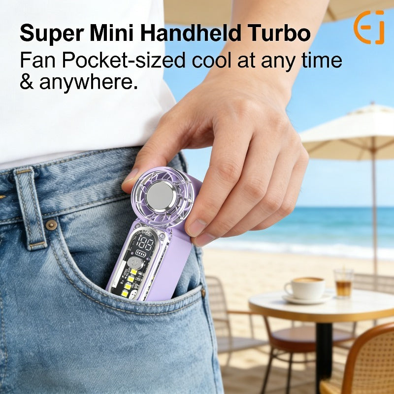 1800mAh Mini Portable Air Blower, Lightweight Design, High Speed & Strong Wind, 0-100 Gear Speed Adjustment, Low Noise, Pocket Portable Fan, Multiple Colors Available, Essential for Outdoor Camping & Daily Use