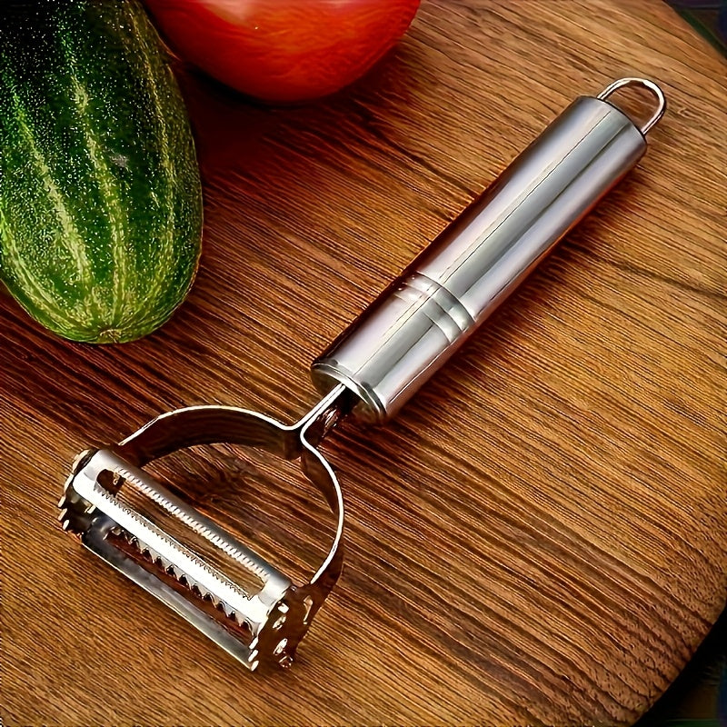 Stainless Steel Multifunctional Kitchen Tool – Sharp Peeler & Slicer for Potatoes, Carrots & More – Ergonomic Handle for Easy Grip & Efficient Food Prep, Food Slicer | Stylish Design | Durable Peeler, Vegetable Slicer (Usable in All 4 Seasons)