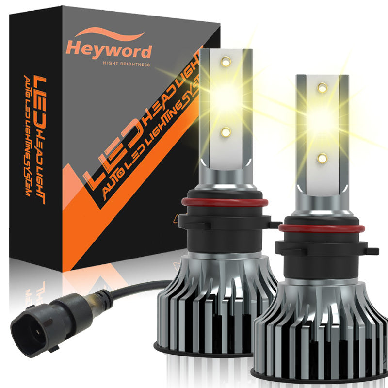 Heyword 2 Sets H7, H1, H3, H4, H8/H9/H11, 9005, 9006, 9012 LED Car Headlight Fog Light, Low Beam, High Beam, Color Temperatures: 4300K/Warm Light, 3000K/Yellow Light, 8000K/Blue Light, 25000K/Ice Blue, 6000K/White Light