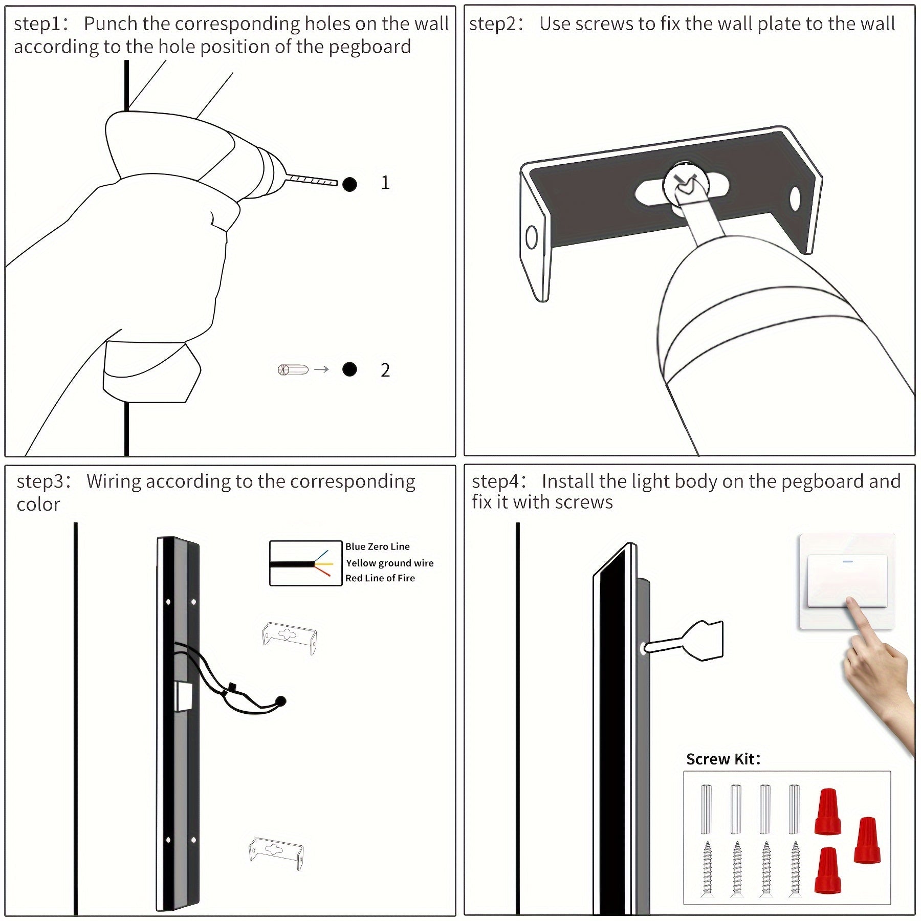 1/2-Piece Modern Outdoor Wall Light, 10%-100% Dimmable Linear Exterior Wall Light, IP65 Waterproof 3000K/4500K/6000K Long LED Wall Light with Remote Control Dimming, Heavy-Duty Hardwired Installation, Suitable for Porch, Garage