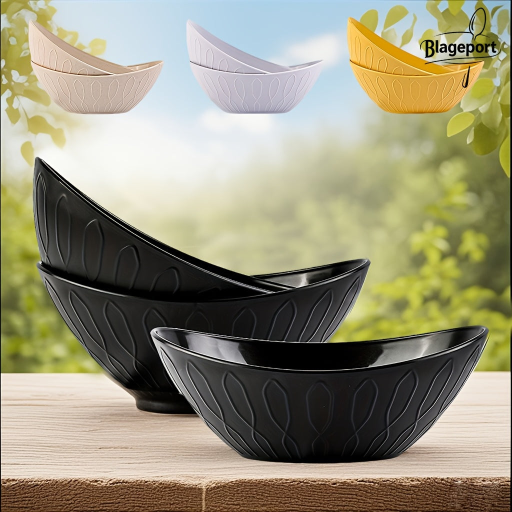 2PCS Ingot Shape Unbreakable Bowl – Kitchen Bowl for Oatmeal & Salad, Serving Bowl for Salad, Side Dishes, Pasta
