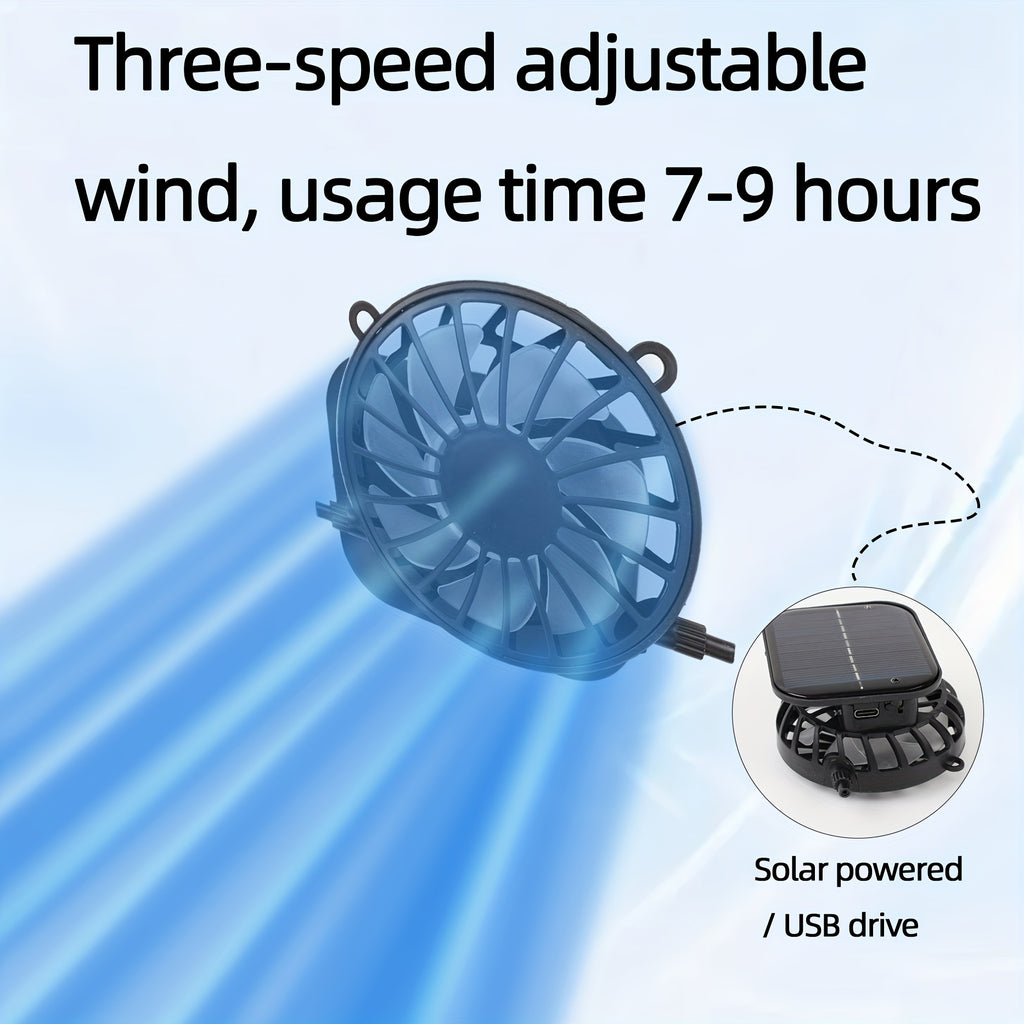 Solar Fan Hat, 800mAh Large Capacity Battery, 15cm Brim with Steel Wire Edging, UPF50+, Built-in 2 Pcs 180° Adjustable Fans, Solar & USB Dual Charging Support, Perfect for Beach, Camping, Fishing and Outdoor Activities