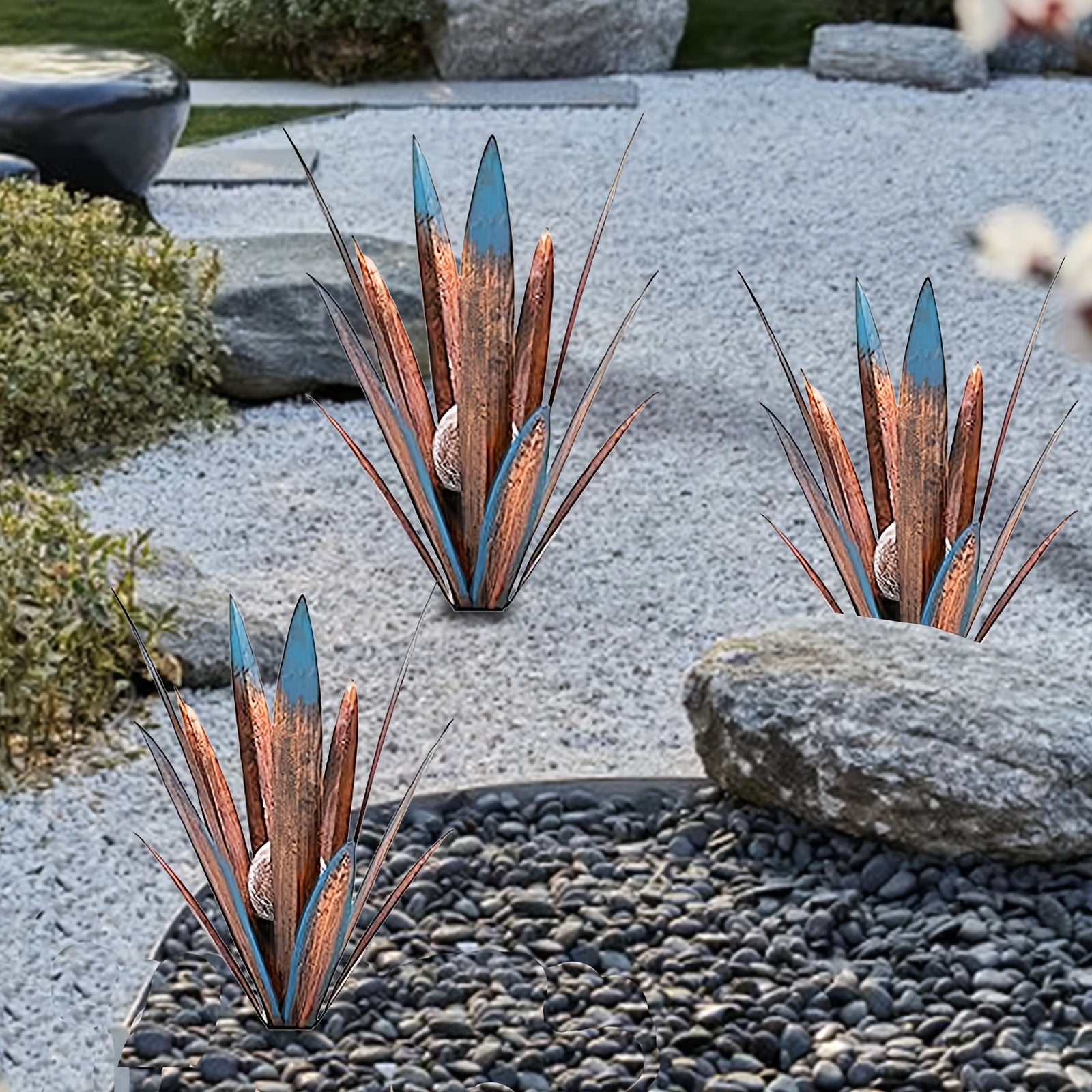 Outdoor Metal Fairy Grass Solar Light Set, 2-Piece, Suitable for Plants and Home Decoration, Perfect for Courtyard and Autumn Outdoor Decoration, Includes One Large Light and One Small Light, Suitable for Lawn Decoration