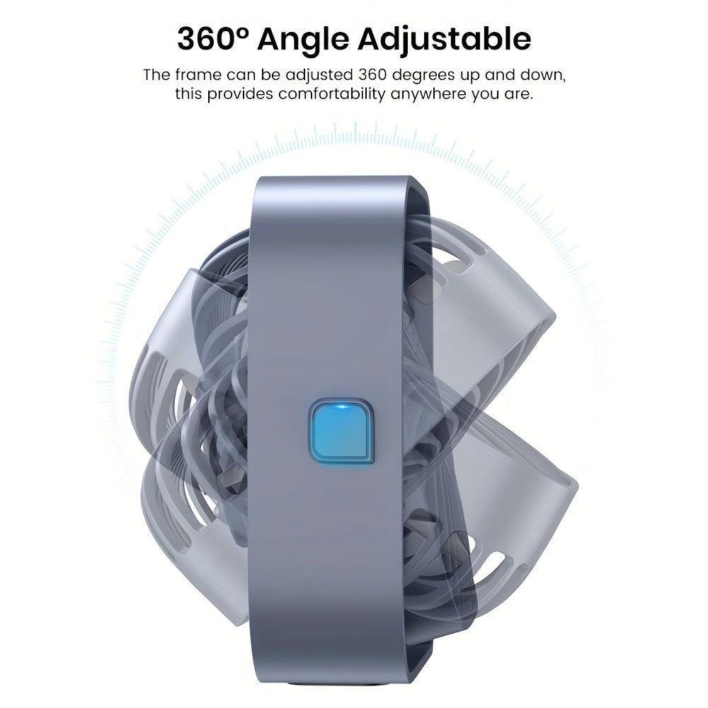 Stay Cool & Comfortable Anytime Anywhere: Portable USB Desktop Fan with 3 Speeds and 360° Quiet Operation