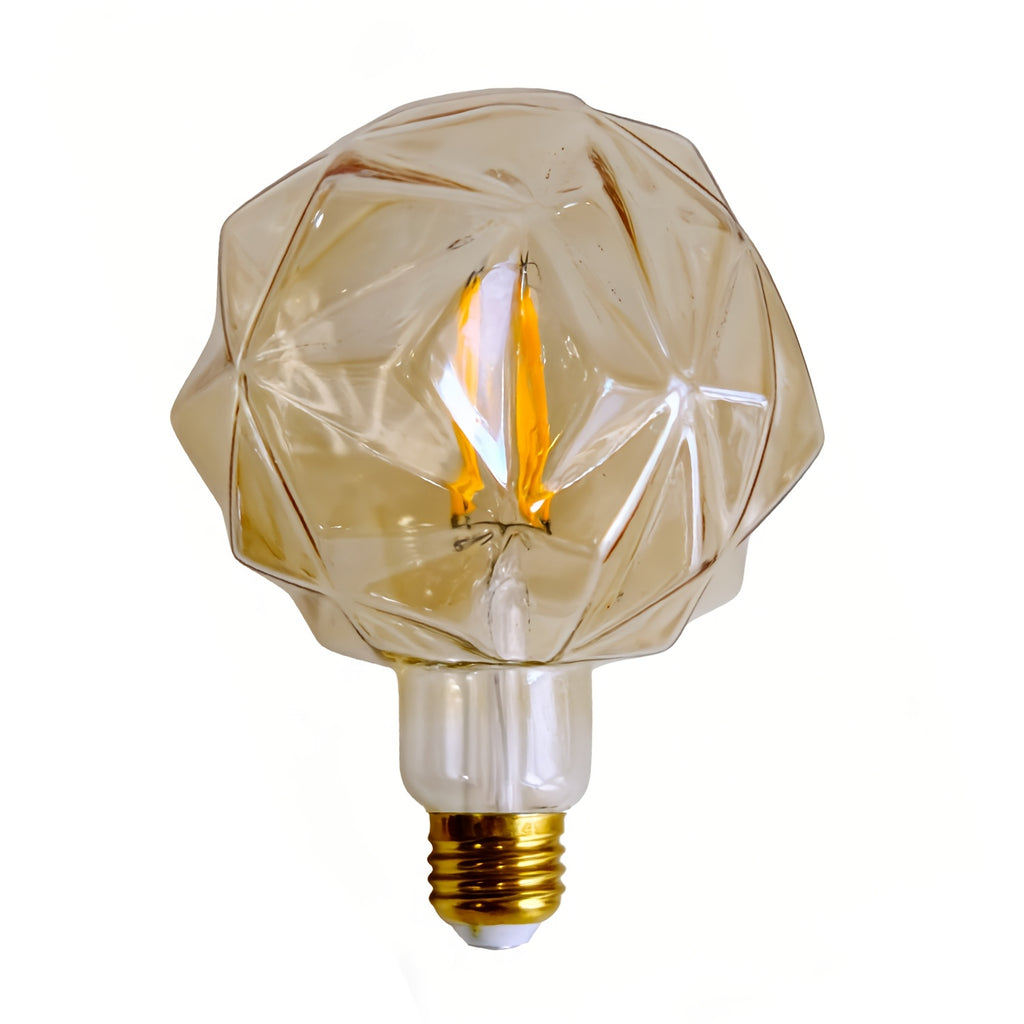 1 piece, vintage LED large lotus bulb G120, 4W 2700K warm light equivalent to 40W, 120V E26 decorative Edison bulb, stone-shaped bulb