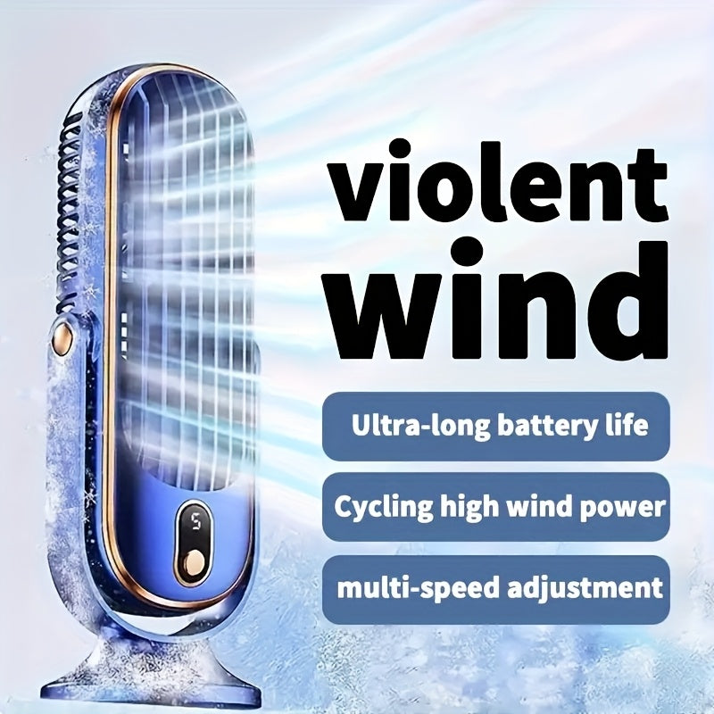 Portable Air Conditioner & Cooling Fan - Dual Motor, 5 Speeds, 720° Surround Cooling Fan | Ultra-Quiet USB Desktop Fan, Ideal for Home, Office, Bedroom, Travel, Camping, RV & Outdoor | Perfect Valentine’s Day & Christmas Gift for Family