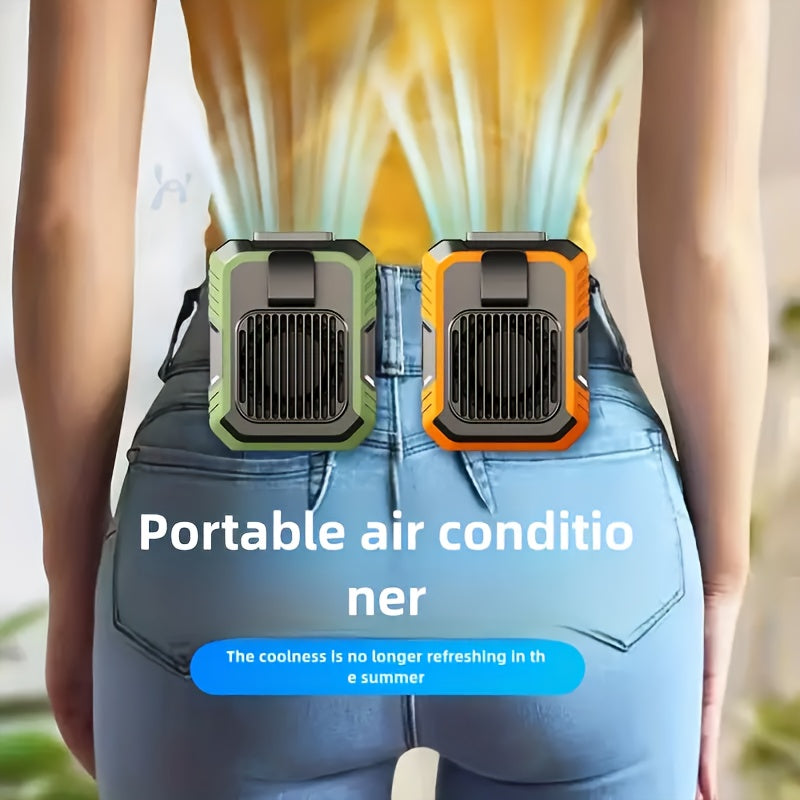 Wall Mountable Fan, USB Rechargeable Dual-Function Multi-Purpose Fan with Wind & Light Modes, Quiet Fast Cooling Dehumidifying Fan, Lanyard Design for Waist Wearing, 3 Speed Levels, Perfect for Travel & Outdoor Activities