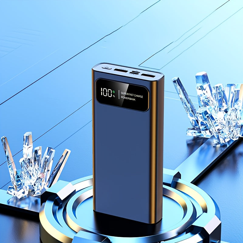30000Mah Large Capacity Mobile Power Bank, Bidirectional Fast Charging, Outdoor Emergency Power Reserve Battery Pack, Portable Power Supply, Ultra-Fast Charging, Supports Simultaneous Charging of Multiple Devices, Holiday Gift, Christmas Gift